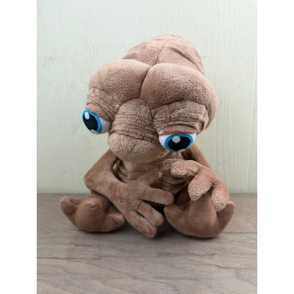 E.T. Extra Terrestrial Plush Stuffed Animal Toy Brown Blue Eyes Large